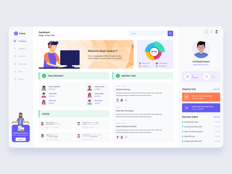 This is a Task Management Web App Design.