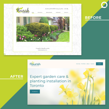 Web design & social media management for Flourish Garden Services