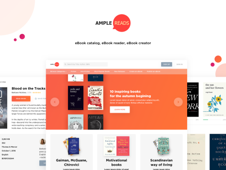 The complete design solution for a web app Ample Reads