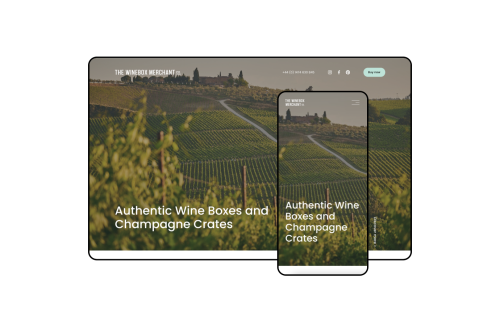 Website for The Winebox Merchant