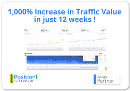 1000% increase in traffic value in 12 weeks