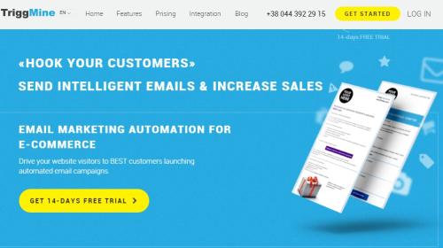 TriggMine - SaaS lead-gen front-page