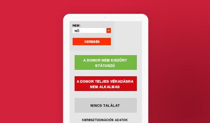Online cross-donation registry for National Blood Transfusion Service (OVSZ)