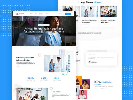 UI/UX Design for Virtual Lungs fitness