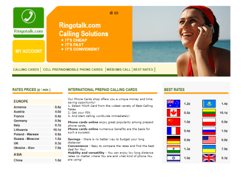 Ringtalk International Calling solutions | e-Commerce Solutions
