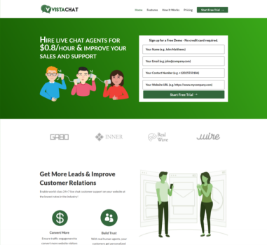 Inbound Sales & Web Design for VistaChat