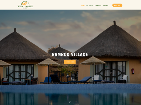 Web design of Bamboo Village Resort