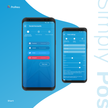 UI/UX and Development for mobile Social Media Content Provider