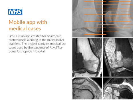 Mobile app with medical cases