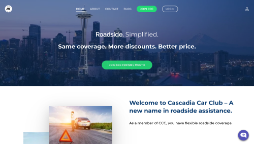 Cascadia Car Club - Road Side Coverage Simplified