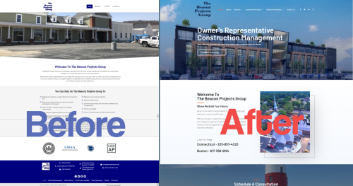 Construction Management Client Site Redesign