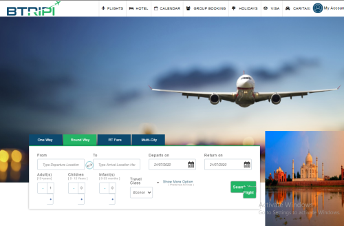 BeTripi is online air ticket booking system