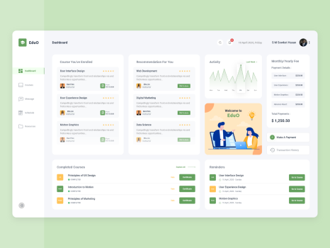 Education Management dashboard design