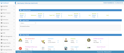 Warals Institute Management Software