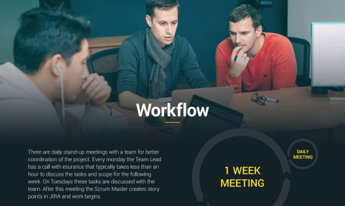 Dedicated Development Team Organised for the Swiss Client's Business Needs