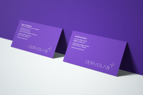 Servolab brand identity, website design, iOS and Android apps design
