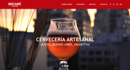Website for Bucare Cervecería