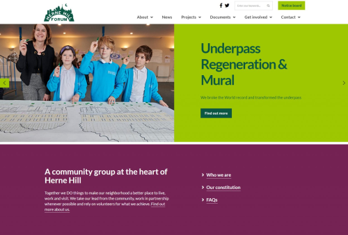 Web design and build for Herne Hill Forum