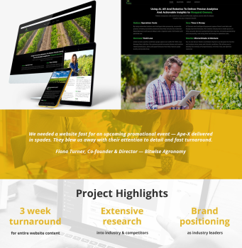Website content for IoT innovator to showcase their solutions