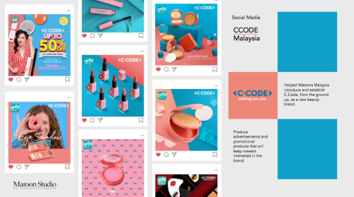 Social Media Content for CCODE Cosmetics