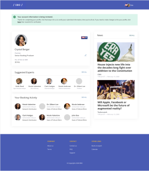 Online Platform helping News Producers Book Experts for Segments