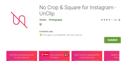 No Crop & Square for Instagram - UnClip