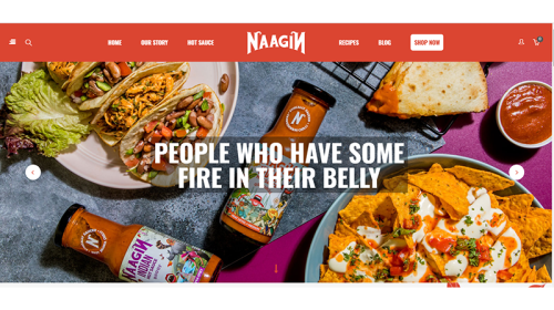 eCommerce website for Naagin Sauce