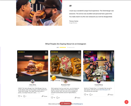 Web Design - Oishii Burger
