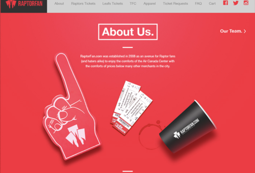 Redesign of RaptorFan Website