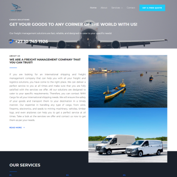 Website Design For NMH Cargo