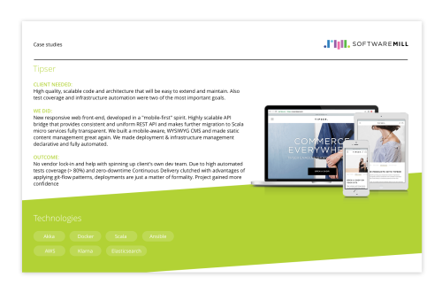 Ecommerce: Tipser