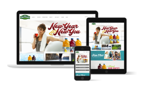 Custom Website Design: Old Orchard Juices