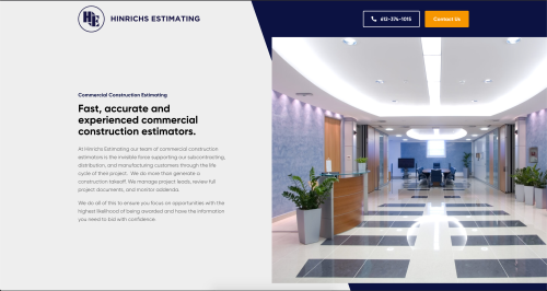 Wordpress 5 Website by August Ash - Hinrichs Estimating