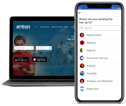 140+ Countries & 550+ Mobile Operator International Mobile Top-up Platform