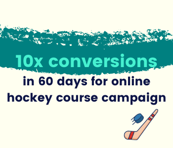 30% increase in conversion rate for online hockey course