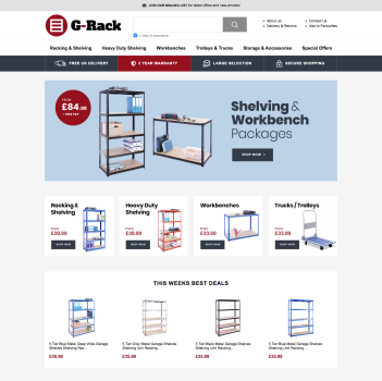 Designed an eBay store for G Rack