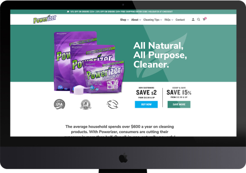 Powerizer E-Commerce Website Design and Development