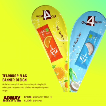 TEARDROP FLAG BANNER DESIGN GO4RAW - RAW BAR 2019