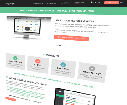 Avada Theme - Sprint Agile Market Research