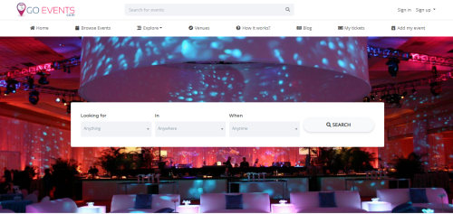 Goevents - Events Management System Portal