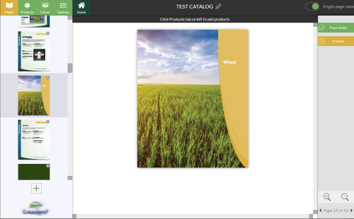 Brochure product building application