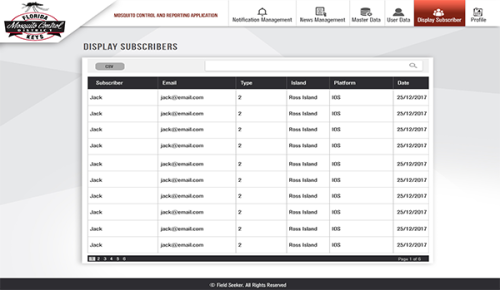 MOSQUITO NOTIFICATION PLATFORM FOR FRONTIER PRECISION