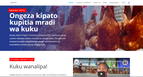 Website for a Poultry Company