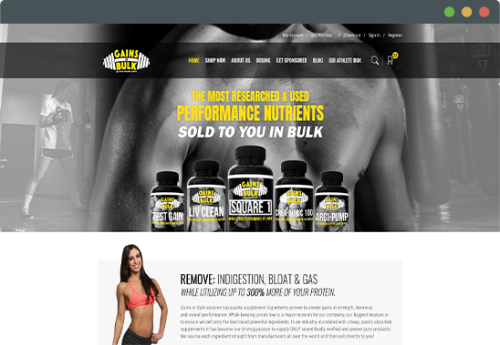 GainsInBulk  Nutrients Supply WebSite