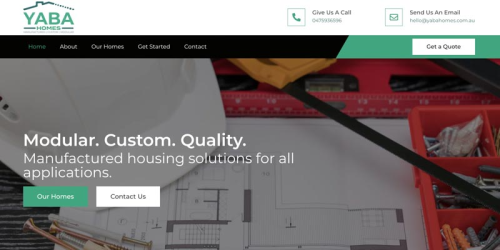 Yaba Homes Webdesign