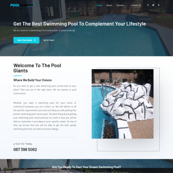 Website Design For The Pool Giants