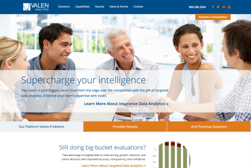 Valen Analytics - Refreshed website, refreshing results