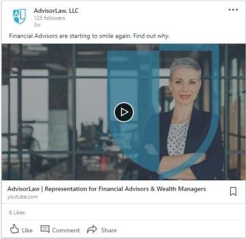LinkedIn Video Post - AdvisorLaw