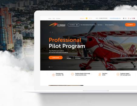 Custom Website for Aviation Academy