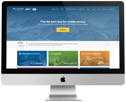 Website and end-to-end analytics for reservation of passenger transportations